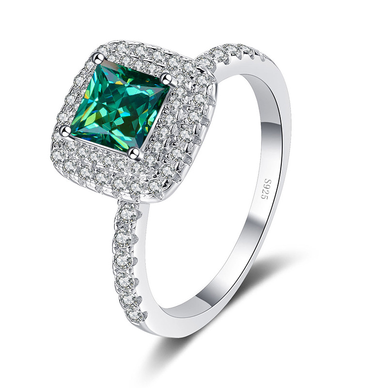 Anillo de piedra de 1 quilate de la princesa Fang Mozan lujoso anillo de oro de mujeres de venta caliente en Europa y América