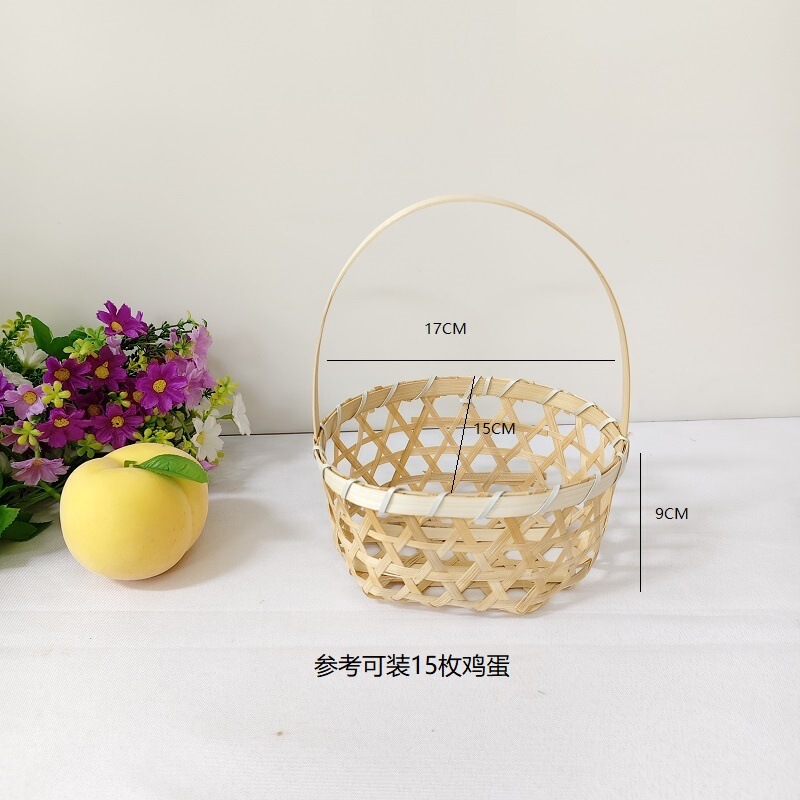 手工编织镂空15枚鸡蛋篮 竹编鸡蛋篮 家用水果蔬菜竹篮子厂家|undefined