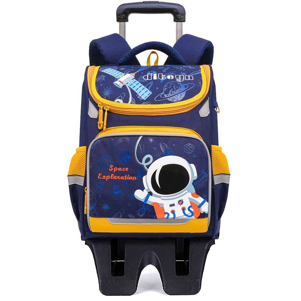 Nuevo diterano Escuela Primaria estudiante carro mochila niños y niñas Grado 1-3-4 ligero de seis ruedas subir escaleras con ruedas