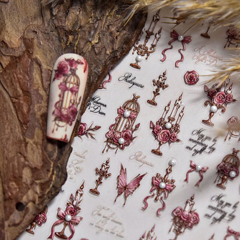 Tomoni Crystal Diamond Nail Art Stickers Ins Little Red Book Explosive Mobile Phone Shell Retro Nail Stickers Rose Candlestick Stickers Tomoni Crystal Diamond Nail Art Stickers Ins Little Red Book Explosive Mobile Phone Shell Retro Nail Stickers Rose Candlestick Stickers