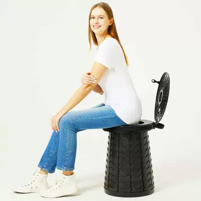 Outdoor portable mobile emergency toilet adjustable self-driving car toilet car chair folding wholesale (Kempinq və səyahət) - standard-black