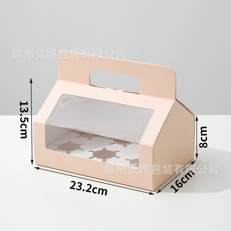 Caja de embalaje de cupcakes 2/4/6/8 Caja de embalaje de postre portátil de un solo grano Caja de marffin Caja de tarta de huevo de pastelería para hornear