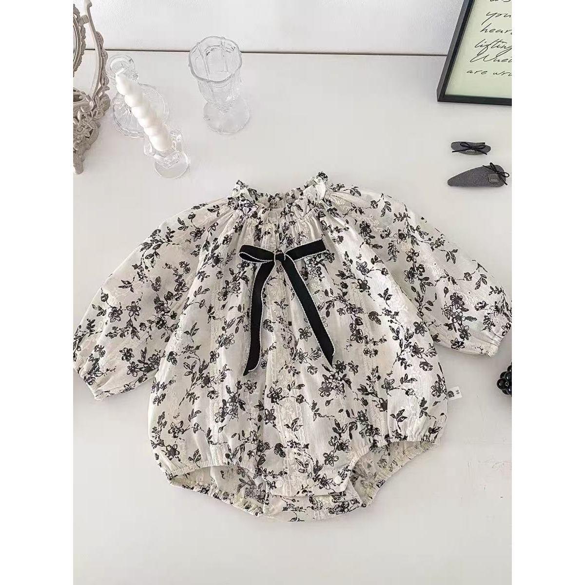 Ropa de bebé primavera y otoño nuevo estilo mono recién nacido ropa de pedo de manga larga bebé saliendo gatear primavera