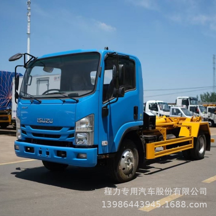出口五十铃钩臂垃圾车 市政垃圾转运车 生活垃圾转运车厂家直供