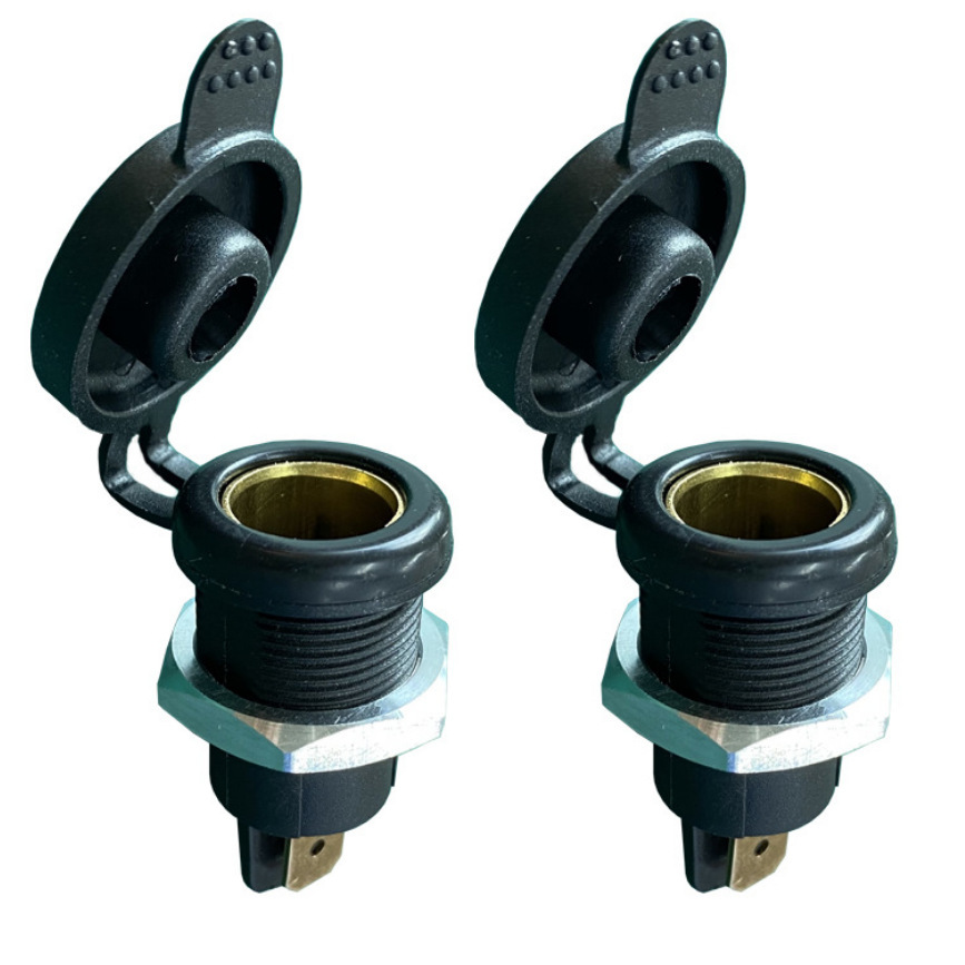 欧规小口径车载点烟器母座小口点烟器插座12V24V点烟器改装母座