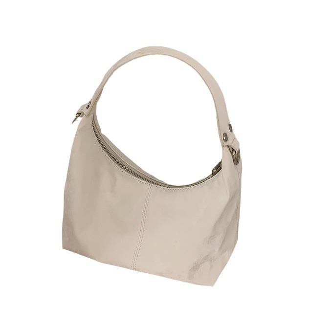 Niche design textured underarm bag 2024 new spring and summer women's shoulder messenger bag, soft silver cloud bag_voghion.com