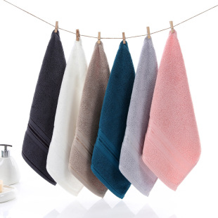 Customized Amazon Pure Cotton Large Square Towel for Face Washing, Household Use, Men and Women Bathing, All-Cotton Absorbent Plain Color Small Towel