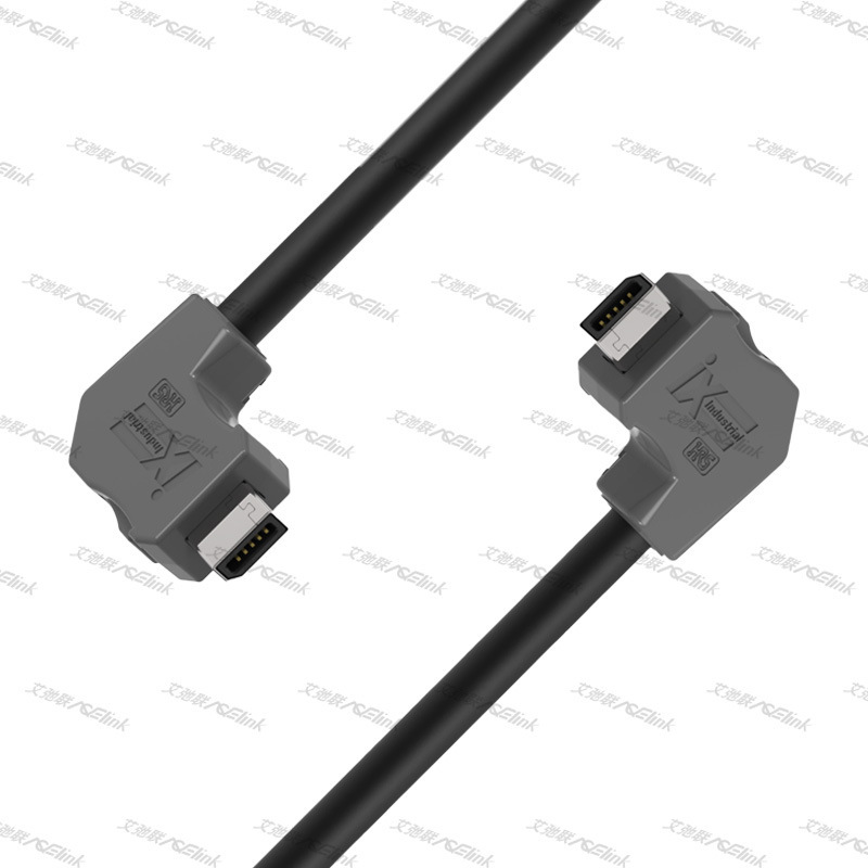 Ix Industrial Line Cat.6A Shielded Ethernet Cable Ix a Upward Angle to Ix a Upward Angle Pur