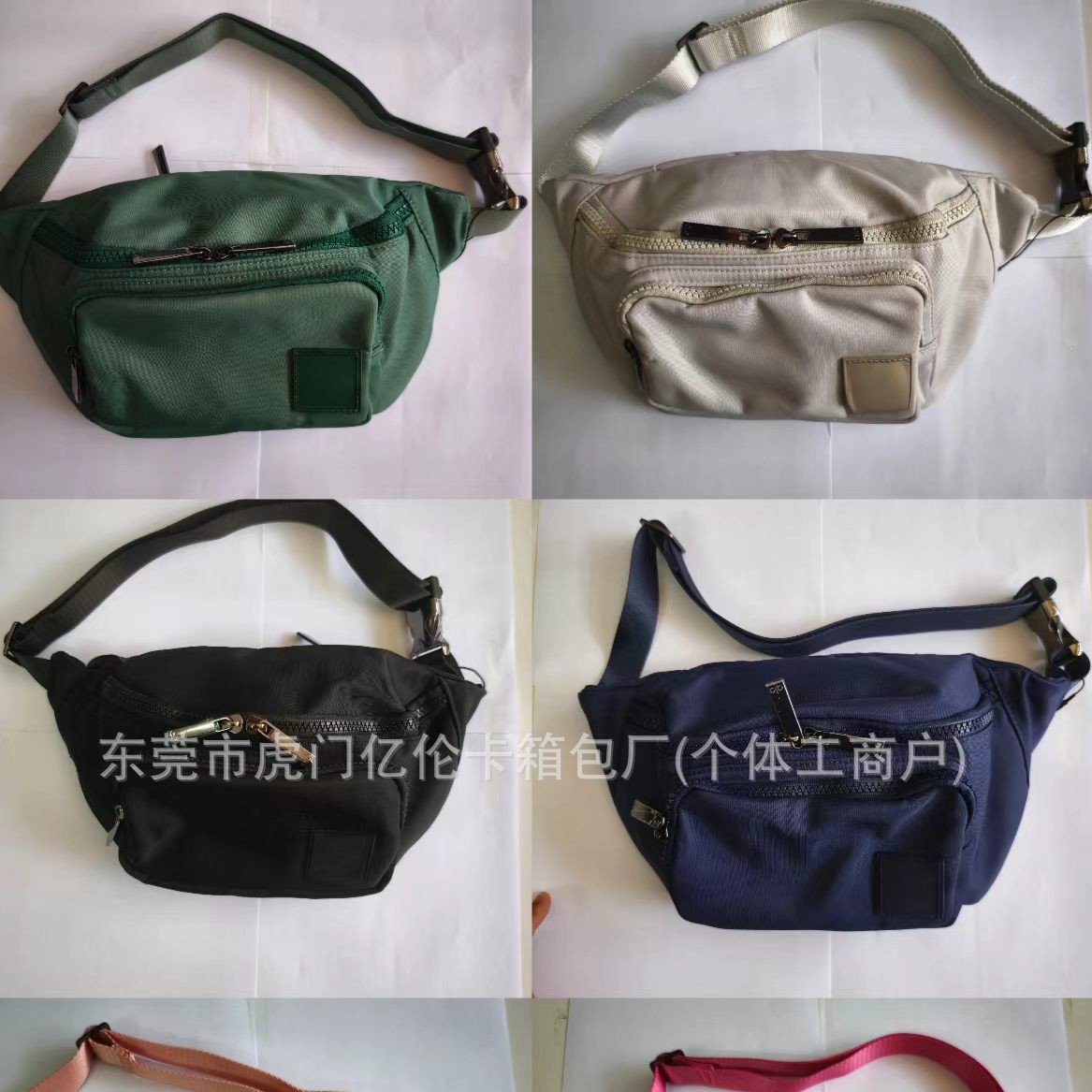Waterproof nylon chest bag, can be worn crossbody or as a waist bag, outdoor sports phone pouch, available in multiple colors, a popular item