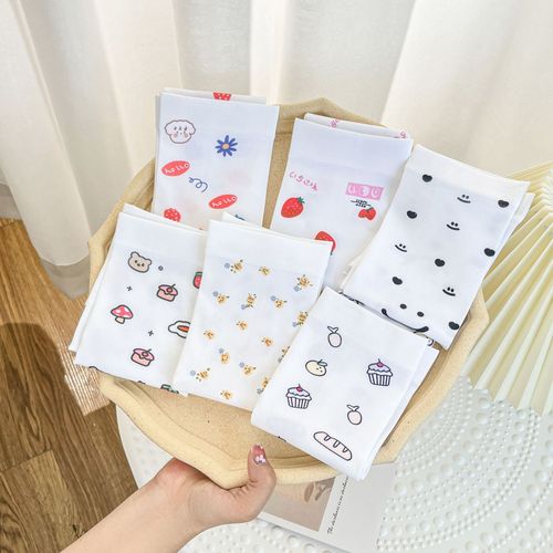 Sticker Cartoon Mosquito Repellent Cooling Ice Sleeve Ice Silk Sunscreen Sleeve Cute Arm Protector Sunscreen Sleeve for Women Korean Influencer Ins Outdoor