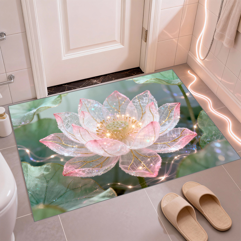 New Chinese-Style 3D Lotus Bathroom Mat, Quick-Drying Water-Absorbent Foot Mat for Home Use, Diatomaceous Earth Mat, Cross-Border New Chinese-Style 3D Lotus Bathroom Mat, Quick-Drying Water-Absorbent Foot Mat for Home Use, Diatomaceous Earth Mat, Cross-Border