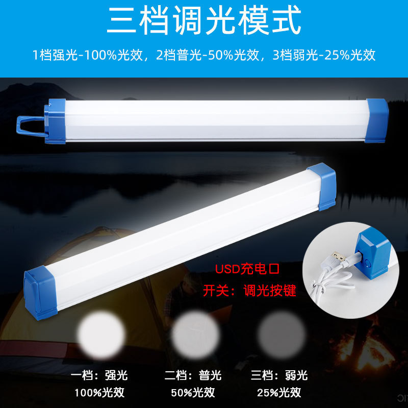 lámpara led cargar mercado nocturno puesto de luces al aire libre camping portátil hogar apagón lámpara de emergencia lámpara de carga magnética