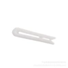 5 white zipper clips