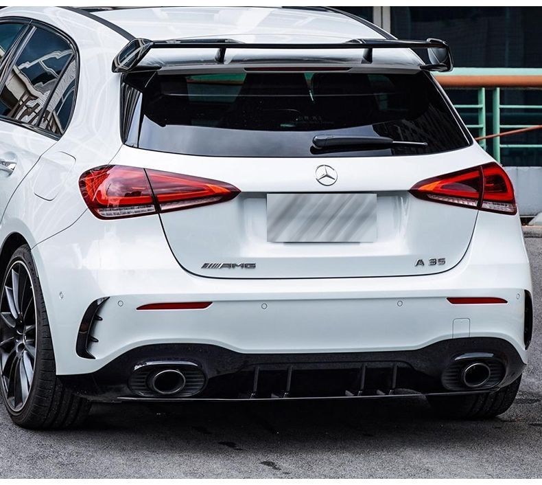 Suitable for Mercedes-Benz A-Class A200L, rear emblem modification, A35A45S lettering, AMG performance four-wheel drive side emblem, black