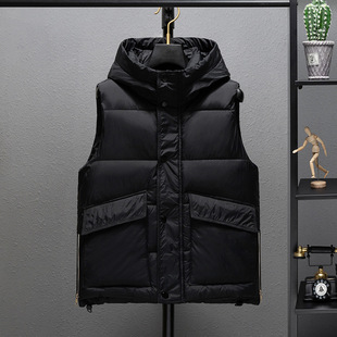 Down Cotton Vest Men's Vest Waistoutwear Men's Couple Vest Jacket Women's Cross-Border Export Wholesale Custom Printed Logo