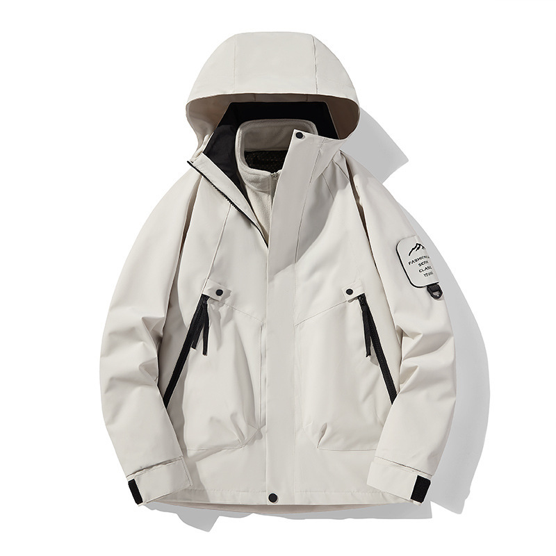 新款冲锋衣女三合一防风防水户外登山服男可拆卸外套团购定制logo|undefined