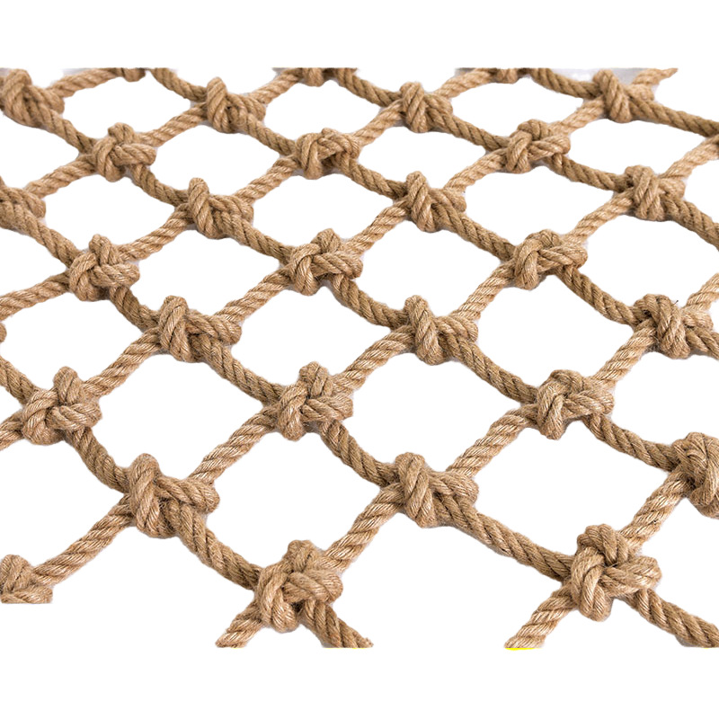 麻绳网格装饰网吊顶棚网隔断墙面挂网编织网攀爬网绳楼梯防护栏网