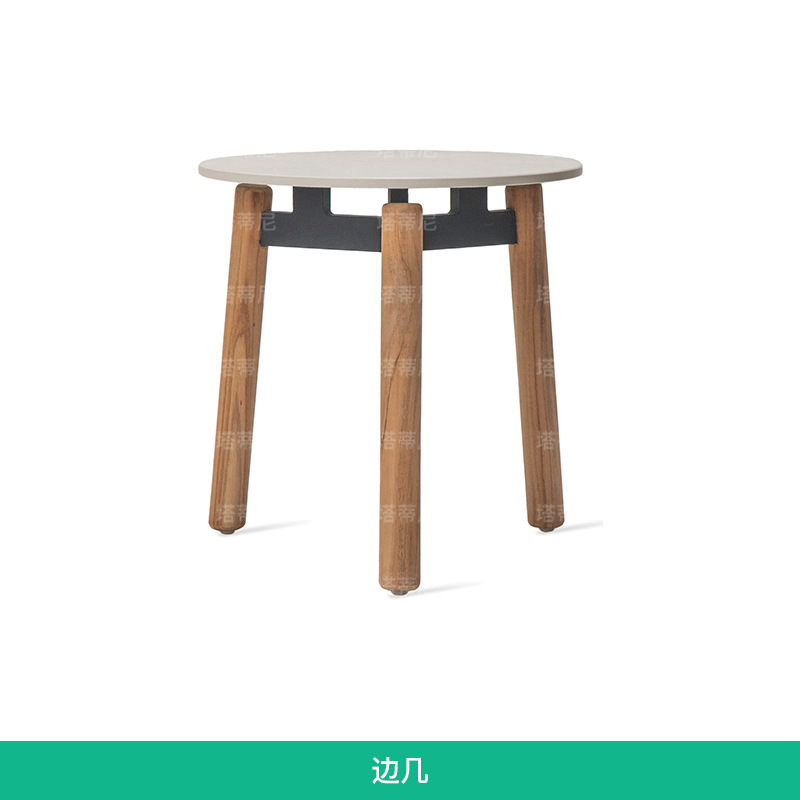 Sofá de madera maciza para exteriores, para patio, jardín, hotel, villa, ocio al aire libre, teca anticorrosión, muebles resistentes al agua y a la intemperie.