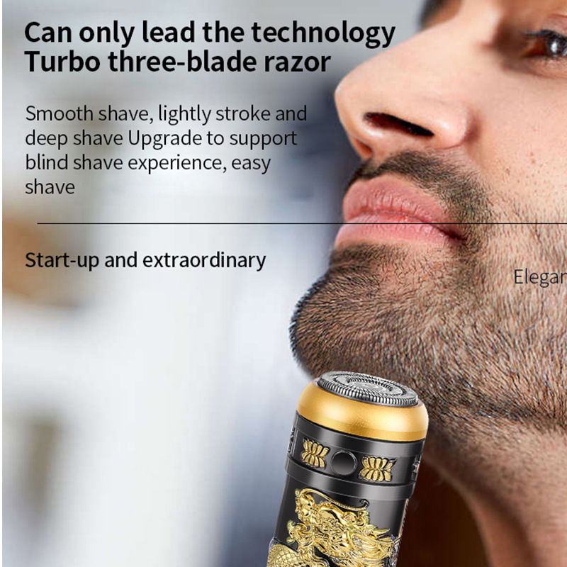 New electric razor for men, washable, rechargeable, portable, mini beard trimmer, factory wholesale