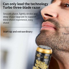 New electric razor for men, washable, rechargeable, portable, mini beard trimmer, factory wholesale