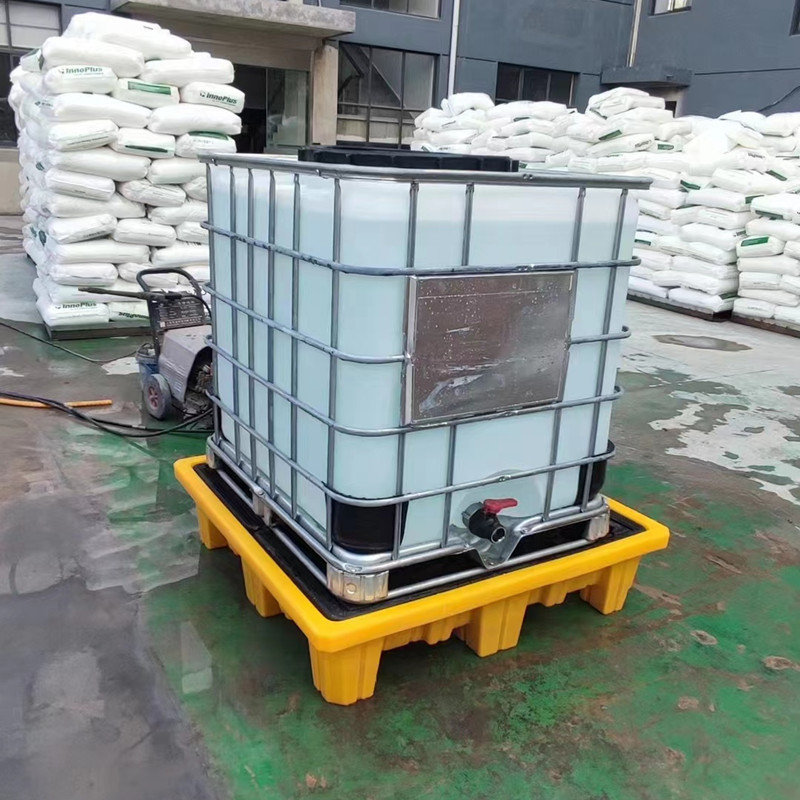 华社吨桶内胆1000L食品级堆高叉车专用废液桶带框架耐摔异形加工