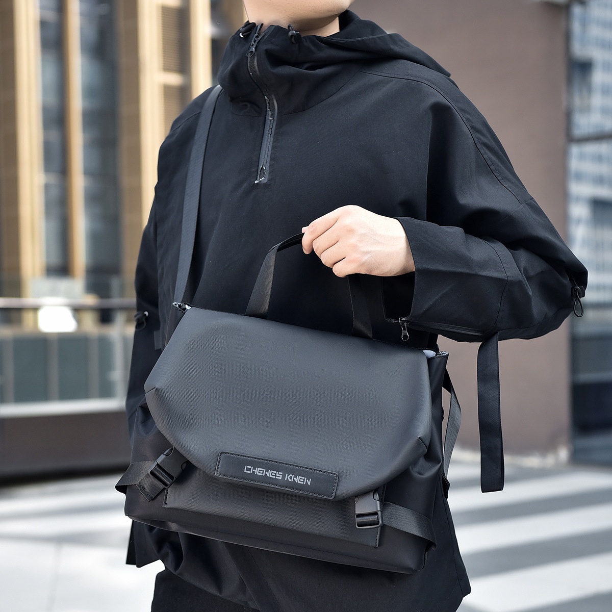 Cross-border Oxford Cloth Men's Crossbody Bag Large Capacity Men's Bag Portable Travel Shoulder Bag Men's High-end Sense