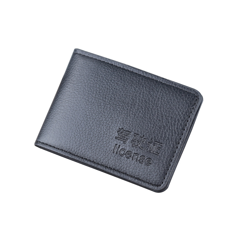 Licencia de conducir, estuche de cuero, paquete de tarjeta, licencia de conducir, billetera, licencia de conducir, libro de licencia de conducir, carcasa de certificado de vehículo de motor, posición de tarjeta múltiple para hombres y mujeres, letra pequeña