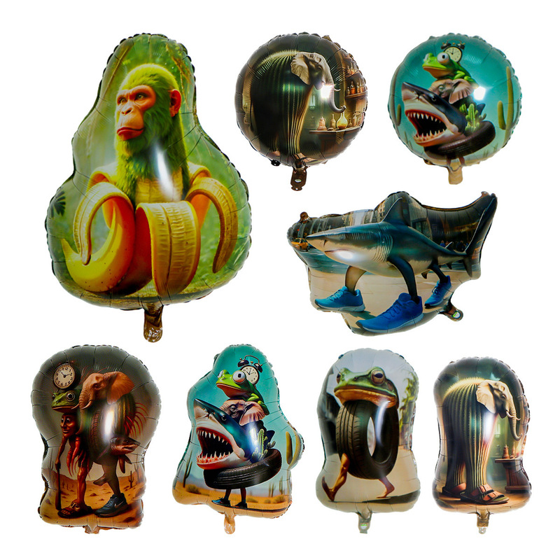 Cross-Border New Product Children's Cartoon Foreign Mountain and Sea Classics Party Decoration Birthday Set Helium Balloon Aluminum Film Wholesale