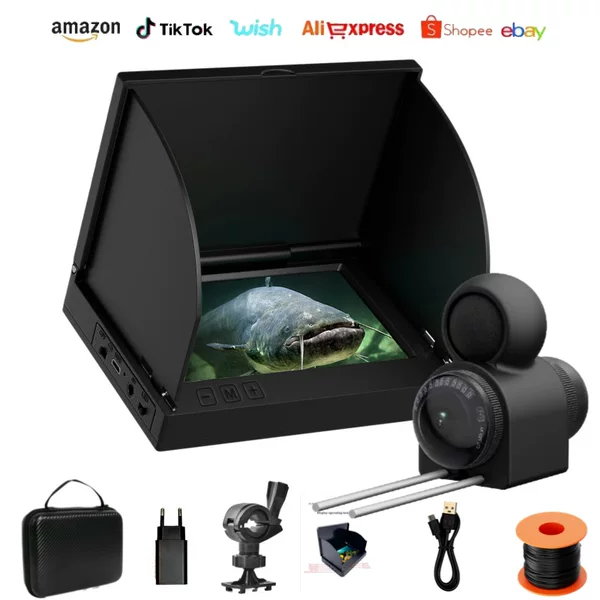 Cross-Border Russian Fishingfinder Underwater High-Definition Visual Fish Finder Camera Fishing Detector with Night Vision