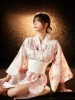 Kimono No. 2 comes with a simple girdle and fan (bow tie, inner outfit is photographed separately)