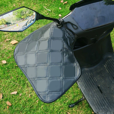 Motorcycle Handle Cover: summer sunshade waterproof handle covers - one-size-fits-all-black-large-opening-waterproof-fabricbreathableretractable