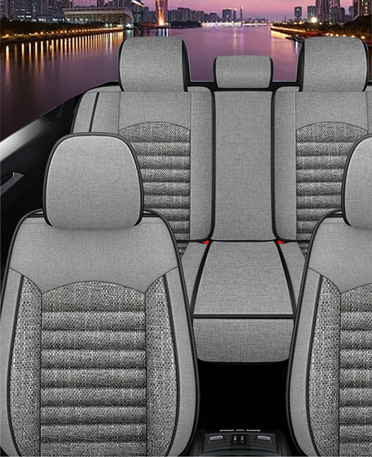 Flax Car Seat Cover, Universal, Full Coverage, Single Seat