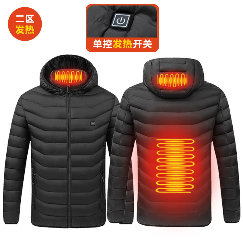 23 zonas, 4 controles, 11 zonas, control dual, nueve zonas, cuatro zonas, control único, ropa de calefacción, ropa de algodón con calefacción de invierno, chaqueta de gran tamaño, ropa de calefacción eléctrica