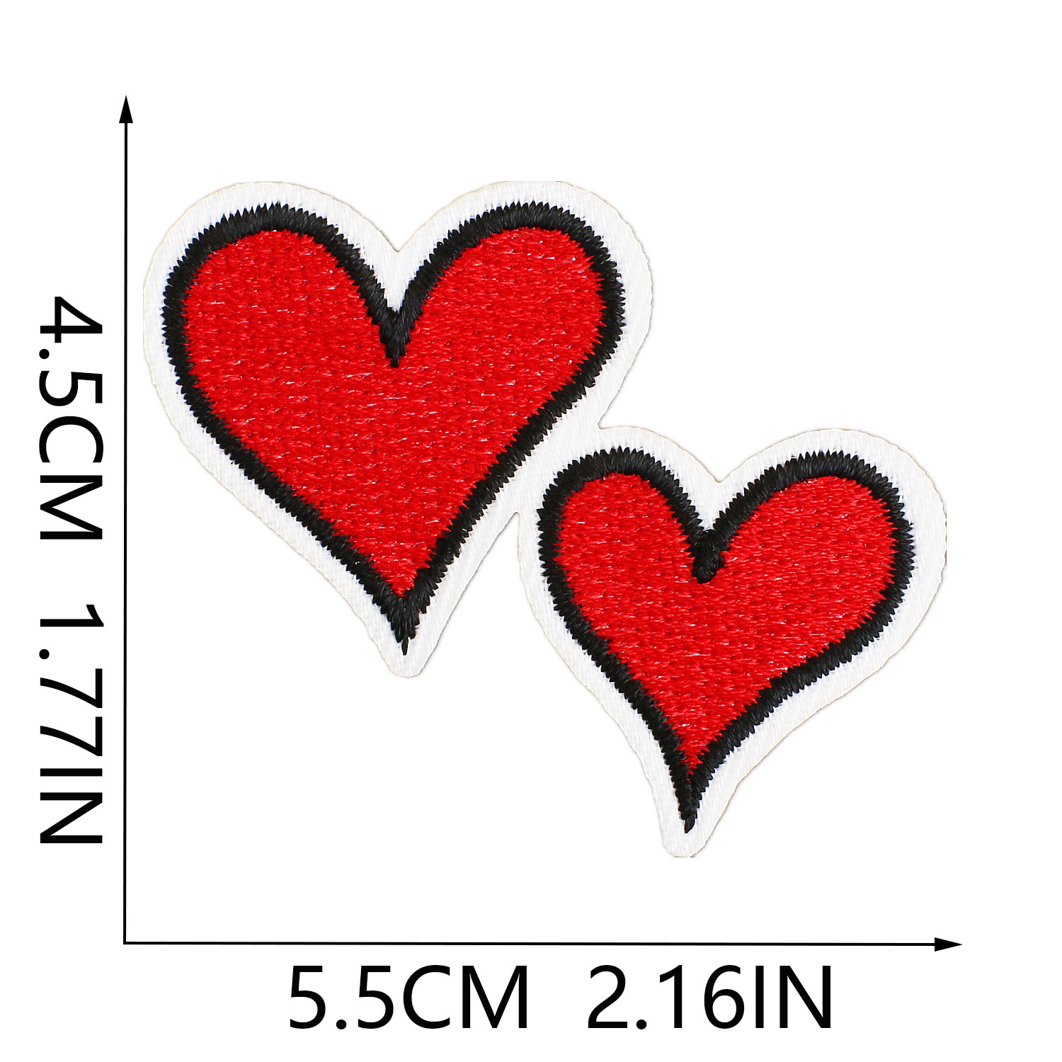 3g Weight Clothing Sticker Patches Classification 1 Piece Quantity Dacron thread Material Valentine'S Day Festival Heart Shape Pattern Casual, Elegant, Lady Style Embroidery Craft 1 Piece Casual Elegant Lady Heart Shape Dacron Thread Clothing Sticker Patches 4