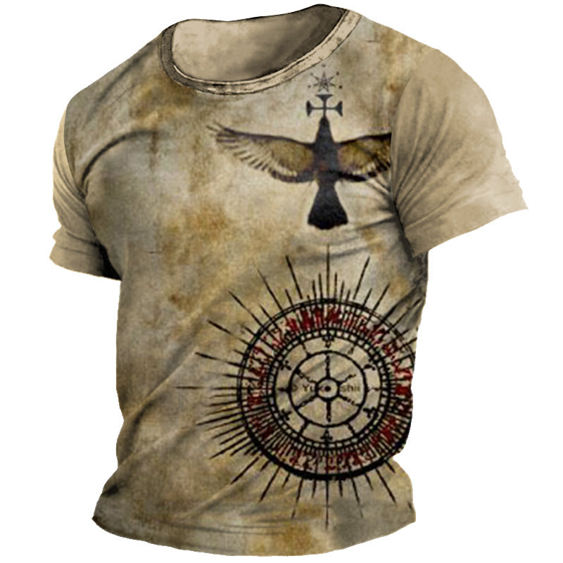 2023 nueva moda callejera impresión 3D camiseta transfronteriza verano casual suelta deportiva impresión 3D manga corta