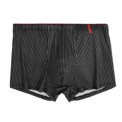 Men's Striped Briefs, Antimicrobial and Breathable Straight Leg Shorts with Stripes, Sporty Loose Large Size Four-Panel Shorts for Wholesale