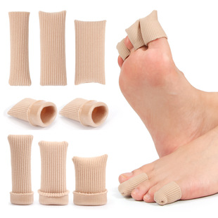 Chicken Eye Thumb Valgus Correction Sleeve Fiber Silicone Toe Sleeve Anti-Wear Finger Separation Sports High-Heeled Shoe Protective Sleeve
