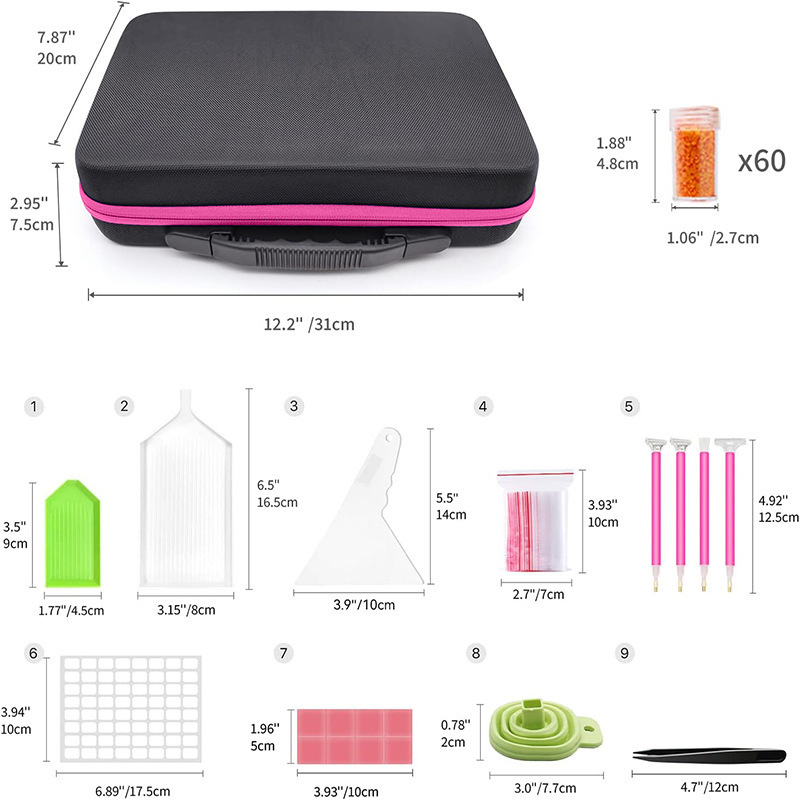 핑크 60 (전체 도구 _ 액세서리 세트 포함)