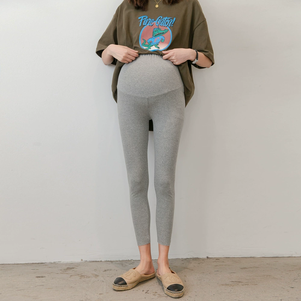 Весенние Новые Брюки для беременных в Корейском стиле, модные с буквенным принтом, уменьшающие возраст брюшные брюки, эластичные облегающие леггинсы для похудения