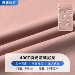 400Tナイロン布つや消しベルベット防止ナイロン織物軽薄防水ダウンジャケットパン服ベルベット防止ナイロン織物