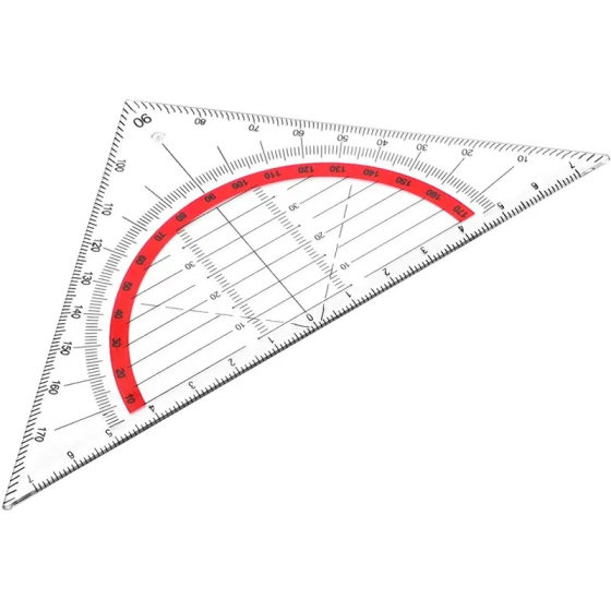 Primary school students multi-functional triangle ruler Shanghai can draw parallel lines triangle special plastic square ruler coordinate ruler