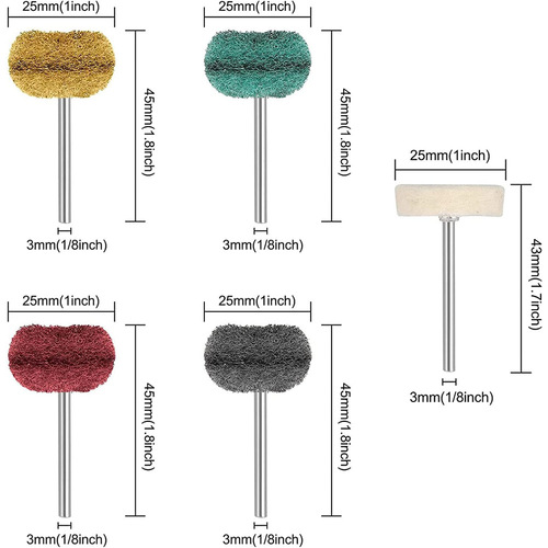 3mm handle diameter, handle polishing wheel, fiber wheel, wool wheel rotating grinding head for polishing metal jewelry