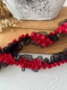 1 meter long, about 4 centimeters wide, black and red