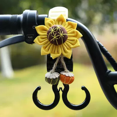 Other Electric Vehicle Accessories a Multifunctional Heavy-Duty - beige-ribbon-double-hook-sunflower-short-style-22cm
