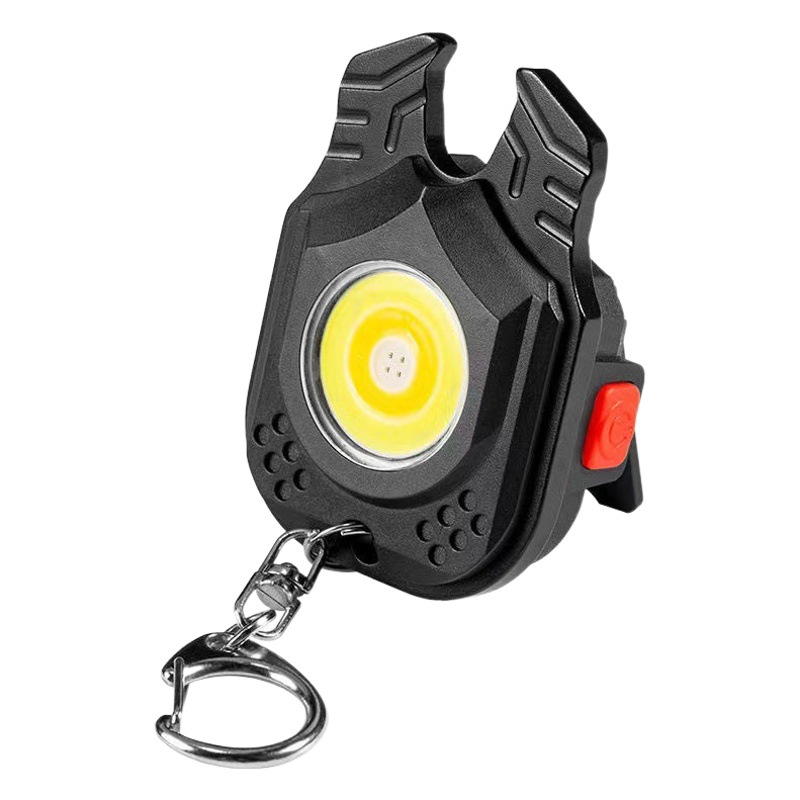 Llavero luz fuerte Luz Portátil fuerzas especiales de bolsillo magnético camping LED reflector resistente a la caída tres fuente de luz adornos lindos
