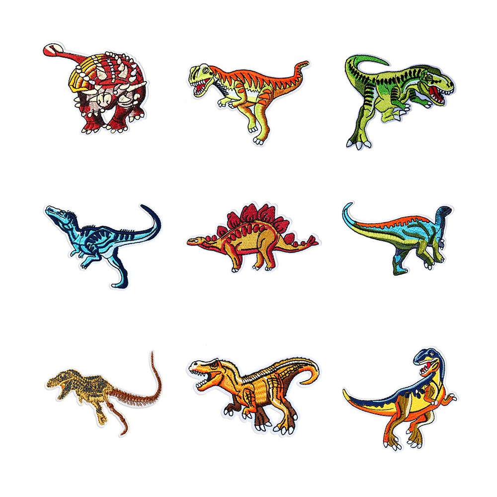 电脑绣花恐龙刺绣布贴服装辅料鞋帽箱包配饰补丁贴