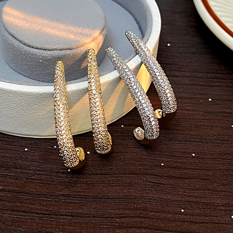 10g Weight 925 Sterling Silver Ear Needle Material Zircon Inlay Material Drop Earrings, Ear Studs Classification 1 Pair Quantity Banquet, Party Occasion Copper Material Geometric Pattern All Seasons Season Women's Gender Elegant, Glam Style 1 Pair Elegant Glam Geometric Copper Zircon Drop Earrings Ear Studs 无