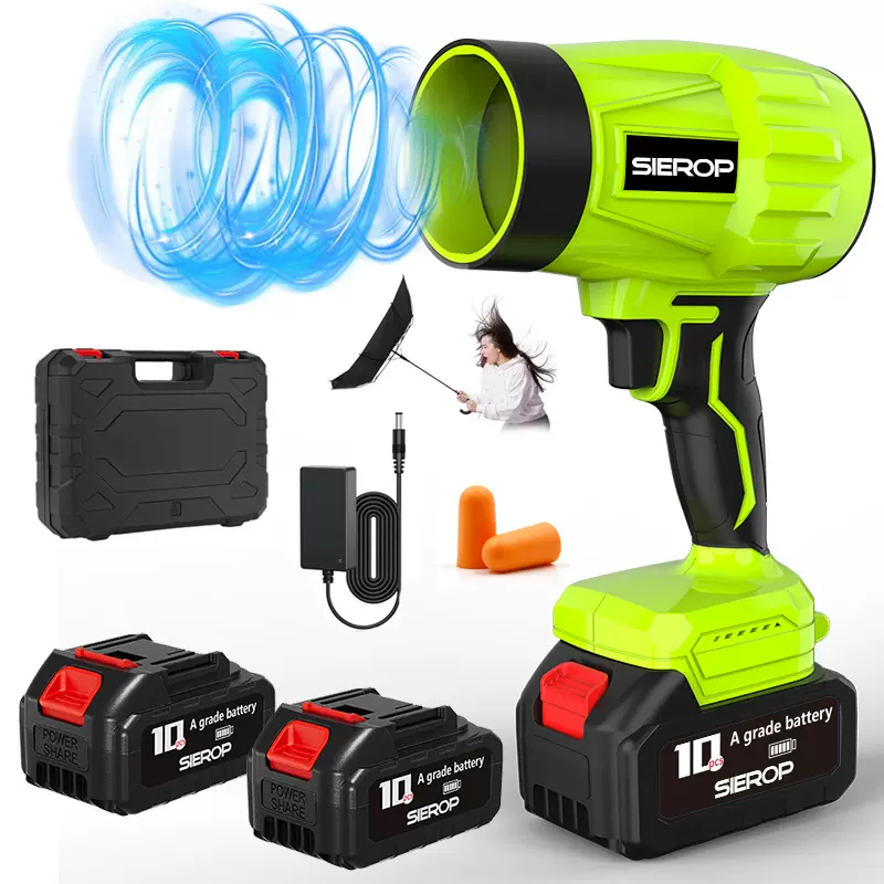 暴力风扇暴风机涡轮风扇工业级强力鼓风机锂电吹叶吹雪机跨境