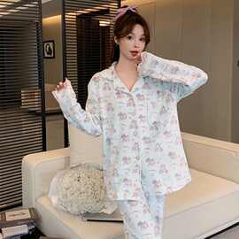 2025加厚款保暖# 秋冬新款睡衣女海岛绒甜美休闲家居服套装