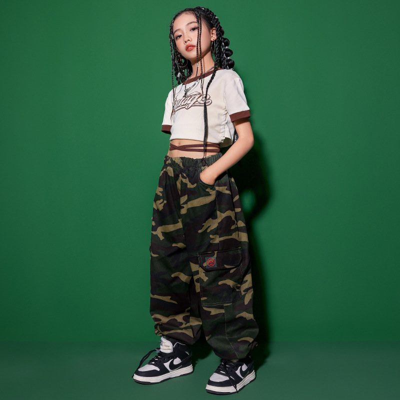 女童爵士舞服裝帥氣日系街舞演出服套裝少兒嘻哈hiphop走秀舞台潮